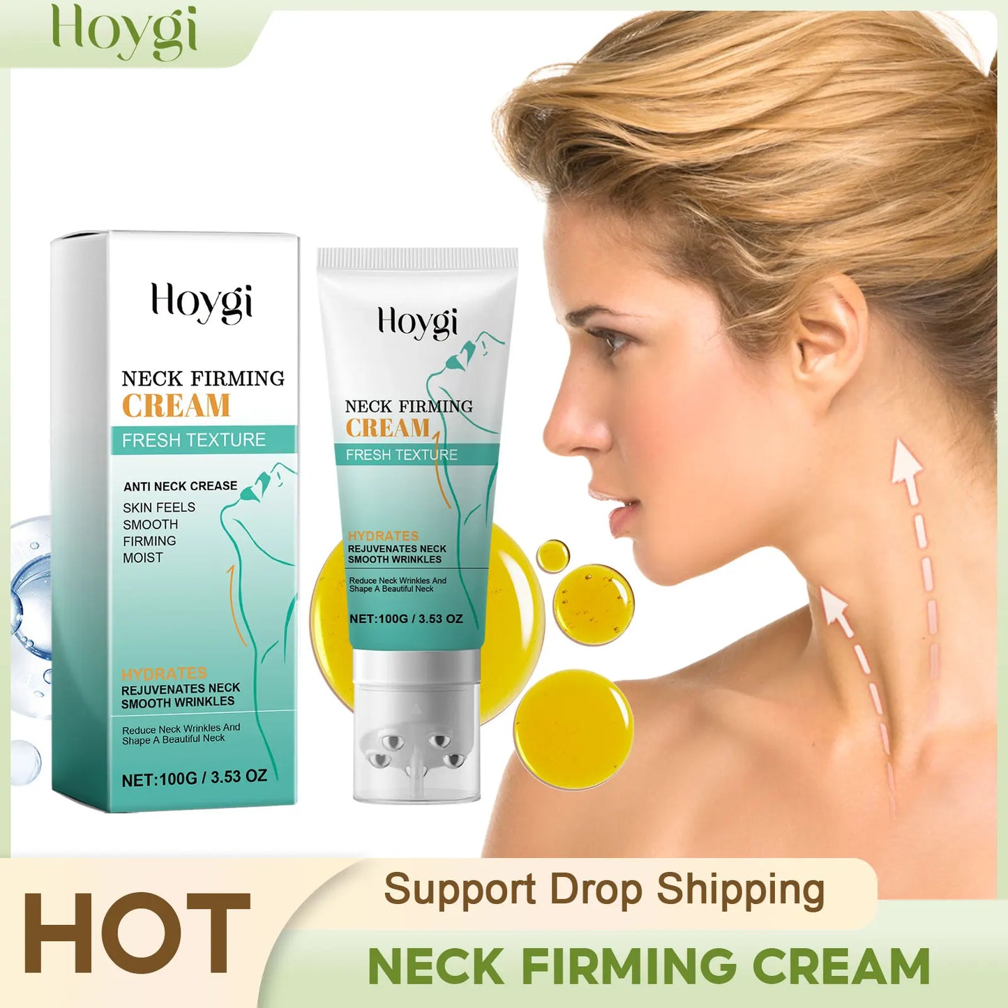 Neck Firming Cream Fine Line Repair Anti Aging Remove Double Chin Rejuvenation Whitening Moisturizing Anti Wrinkle Neck Cream Peaceful Pleasures Health and Wellness Default Title