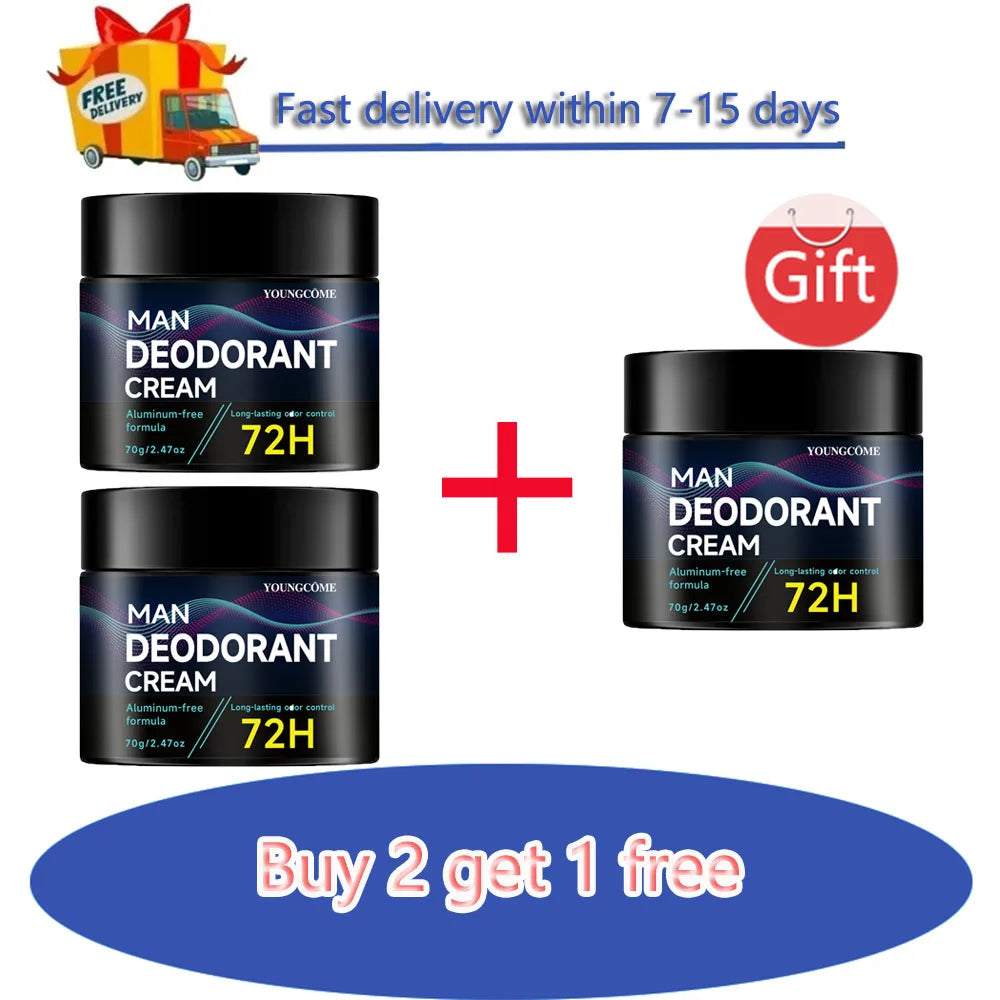 YOUNGCOME Aluminum-Free Men's Deodorant Stick 48H Odor Control