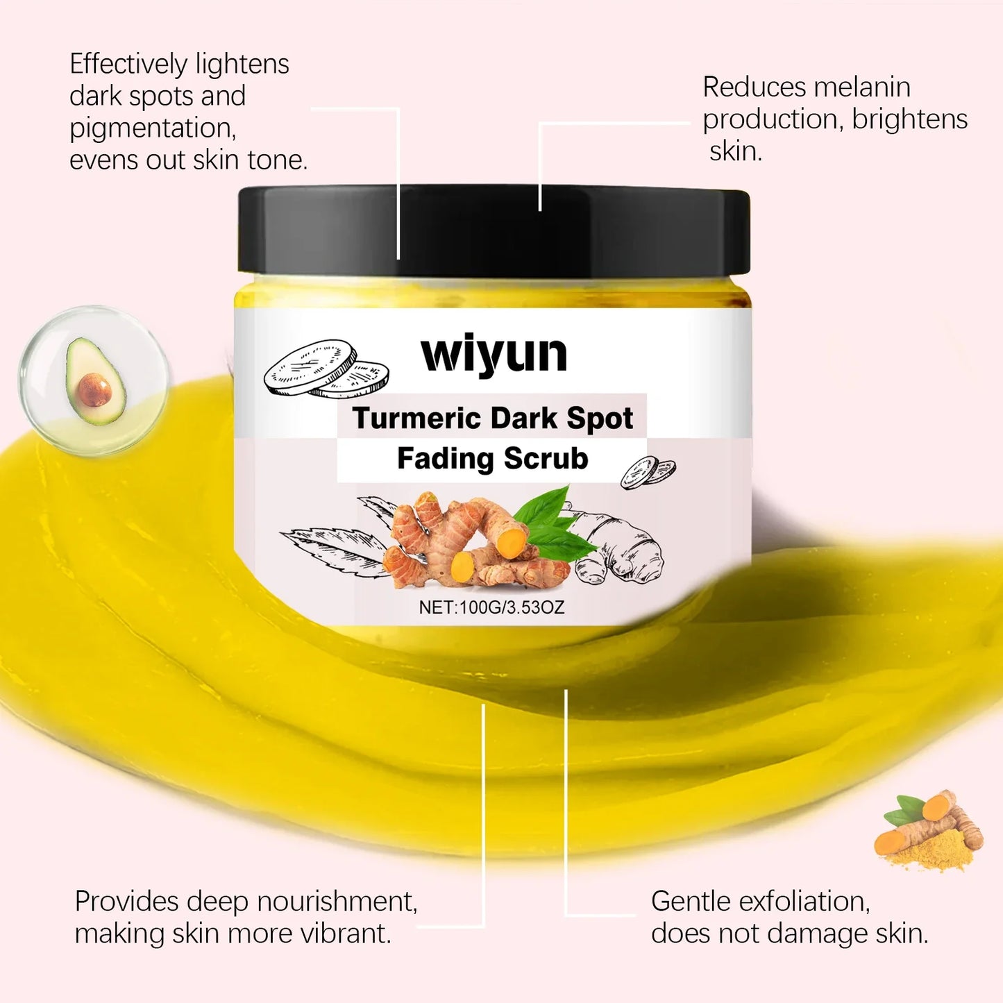 Turmeric Body Scrub Cream – Exfoliate, Brighten & Moisturize