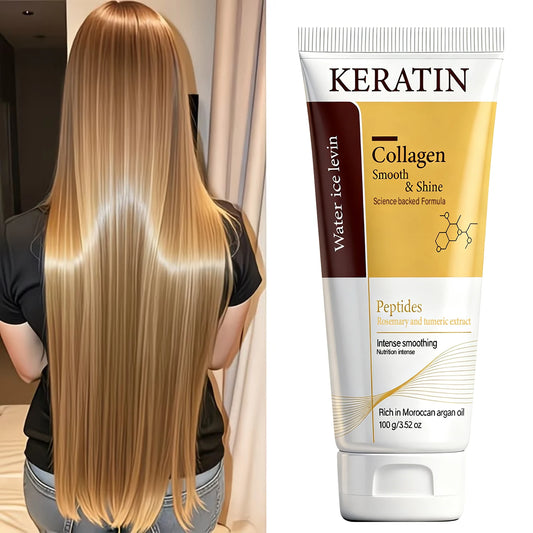 Collagen Hair Mask with Keratin & Peptides | Smoothing 100g Collagen Hair Mask Peaceful Pleasures Health and Wellness