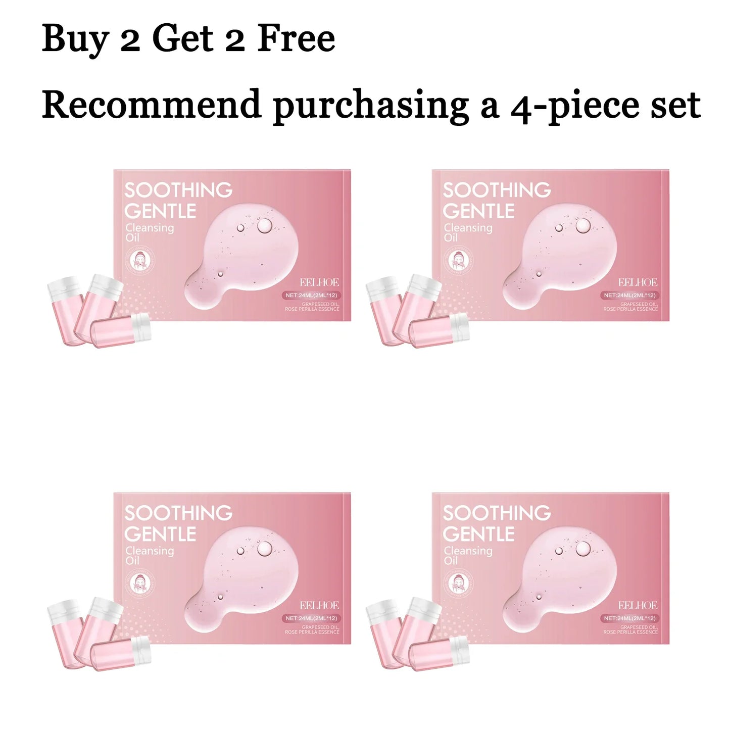 12-Pack Gentle Makeup Remover Oil – Deep Clean & Moisturizing