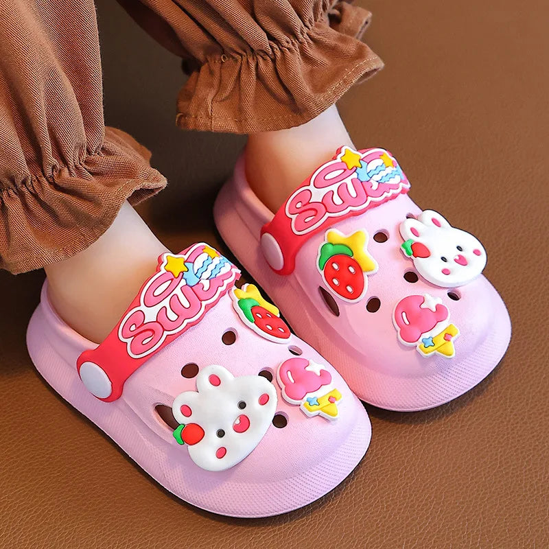 Kids Cartoon Slippers – Non-Slip Quick-Dry Sandals Boys & Girls