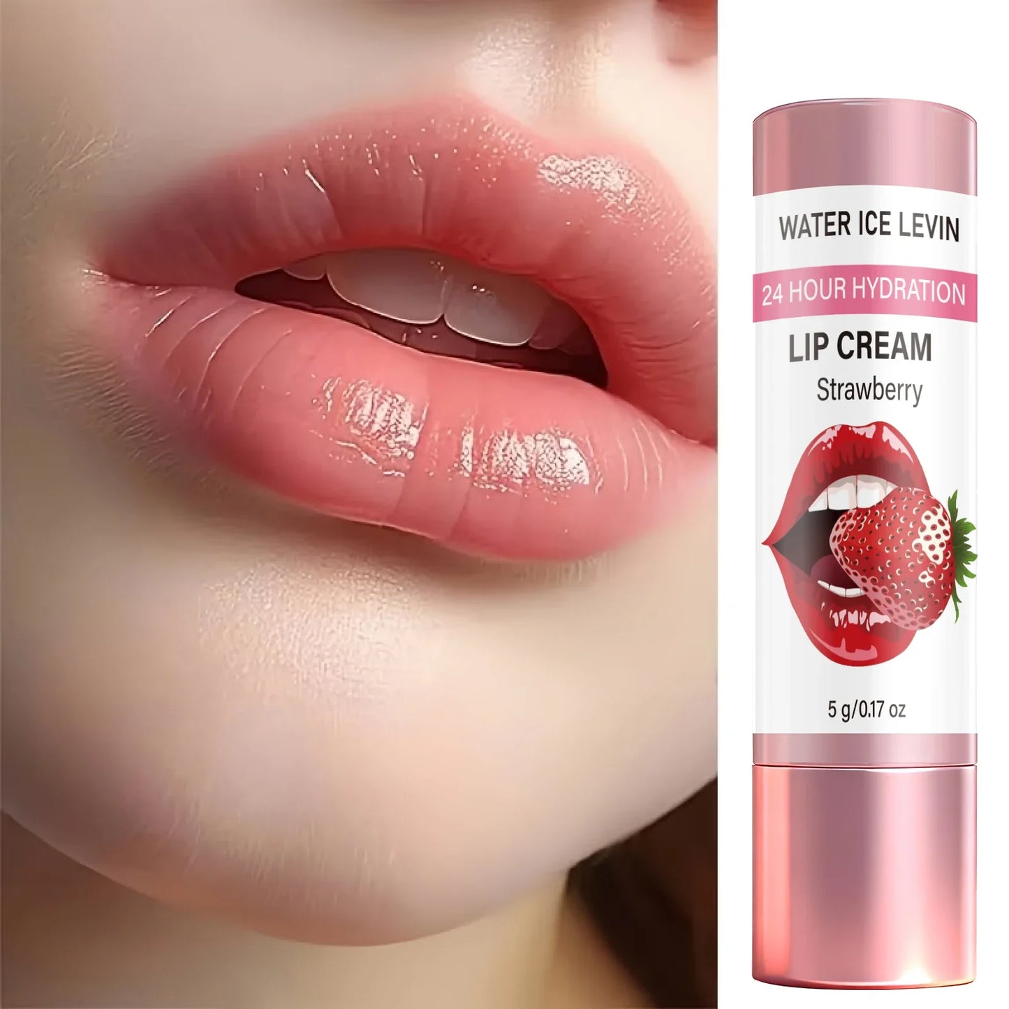 24H Strawberry Extract Lip Cream – Moisturize & Heal Chapped Lips