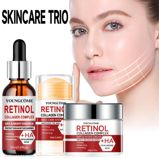 YOUNGCOME Retinol Collagen Face & Neck Skincare Set – 3 Pcs Retinol Skincare Set Oasis Select
