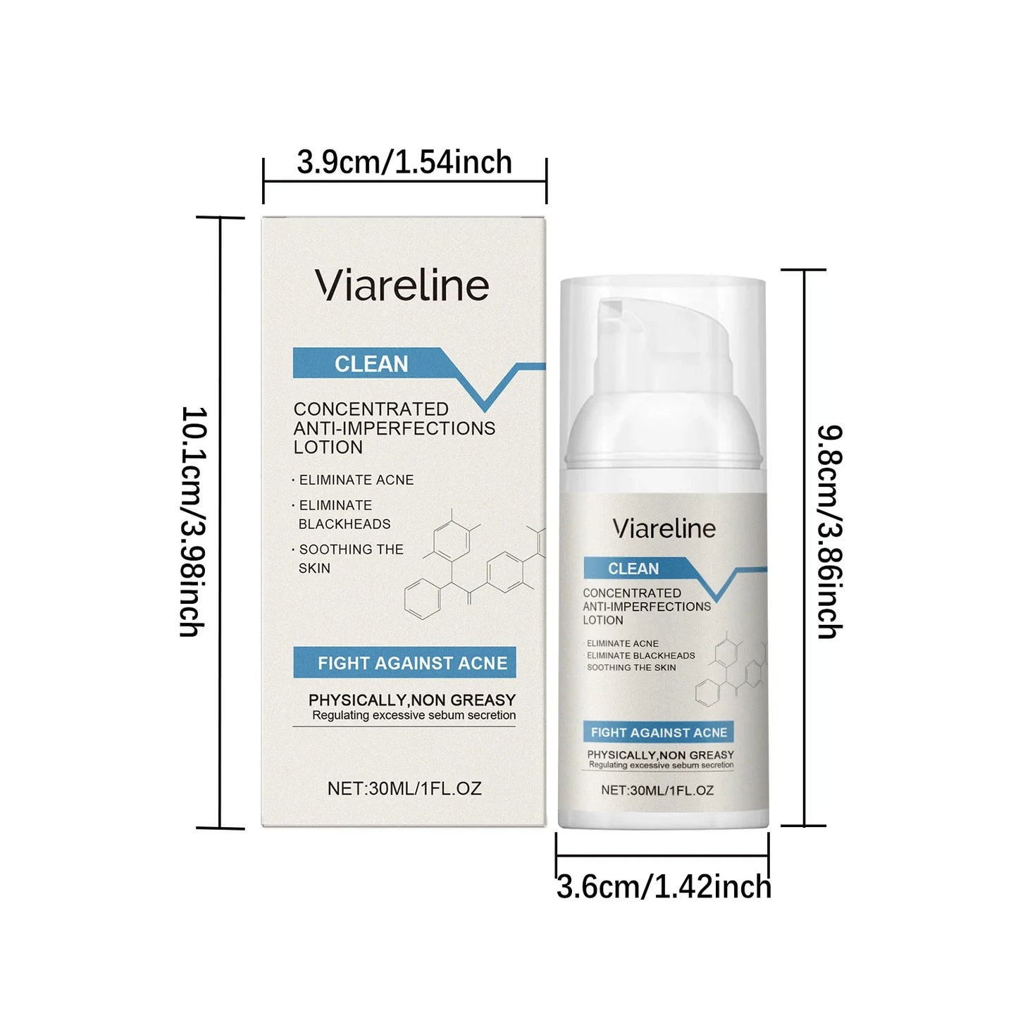 Viareline Salicylic Acid Acne Lotion – Clear Blackheads 30ml