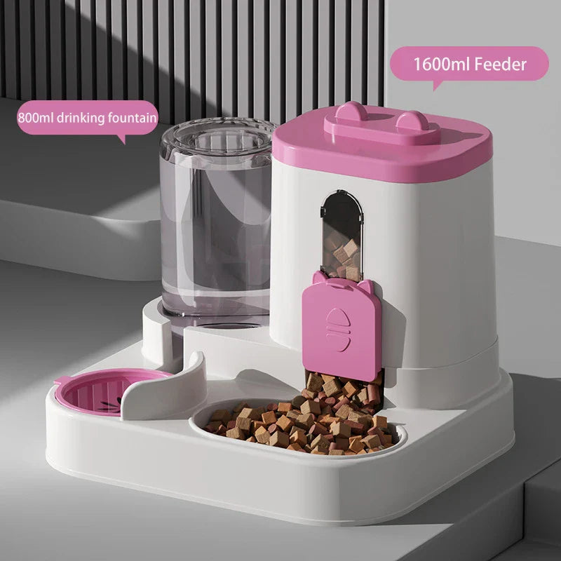 2-in-1 Large Capacity Pet Feeder & Water Dispenser Bowl