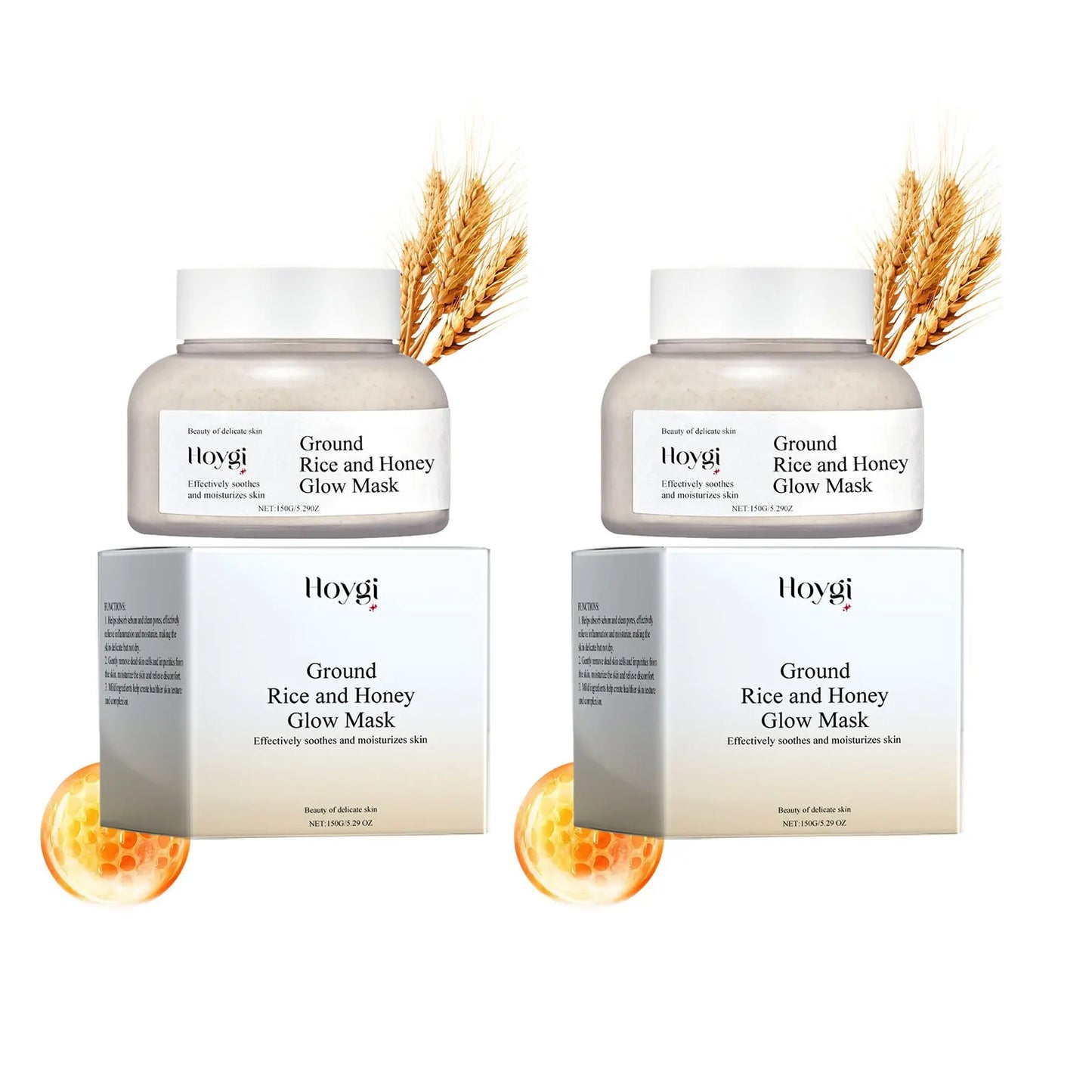 Hoygi Honey Rice Mud Mask – Pore Minimizing & Brightening 150g