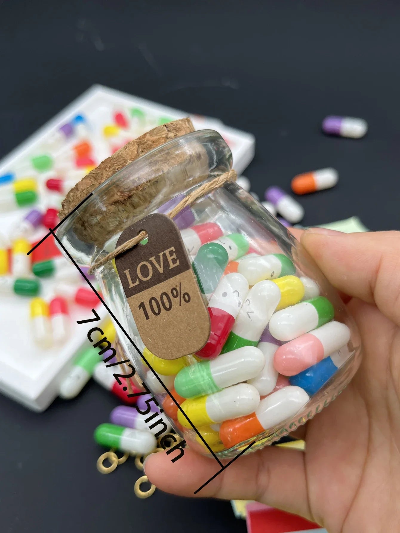 50pcs Message Capsule Love Pills – Blank Notes Wishing Bottle