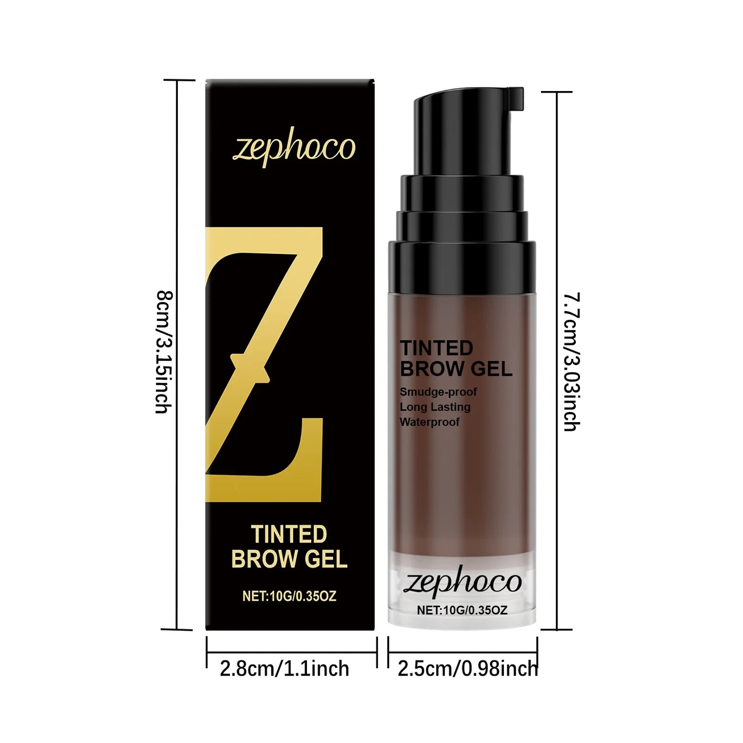 Zephoco Natural Brow Dye Cream – Waterproof & Long-Lasting 10g