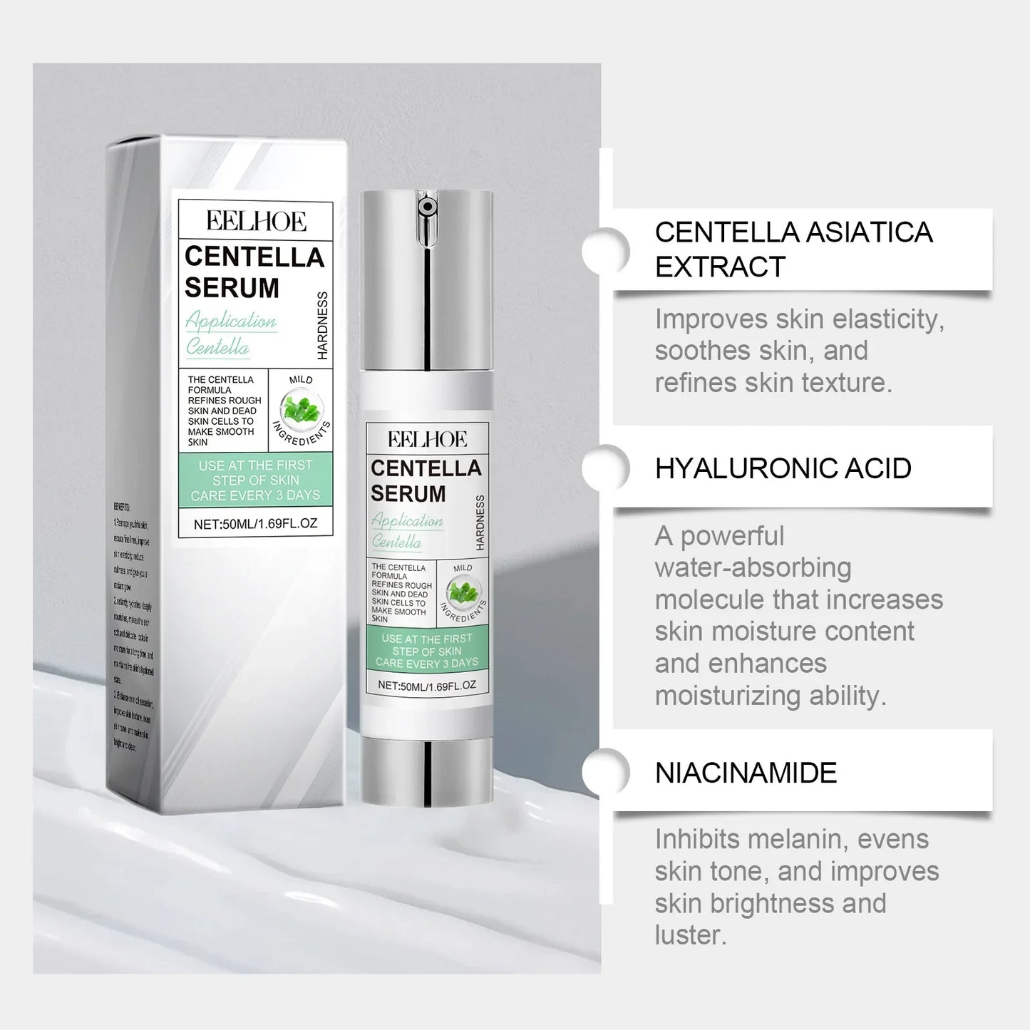 Eelhoe Centella Asiatica Face Serum – Brighten & Hydrate 50ml