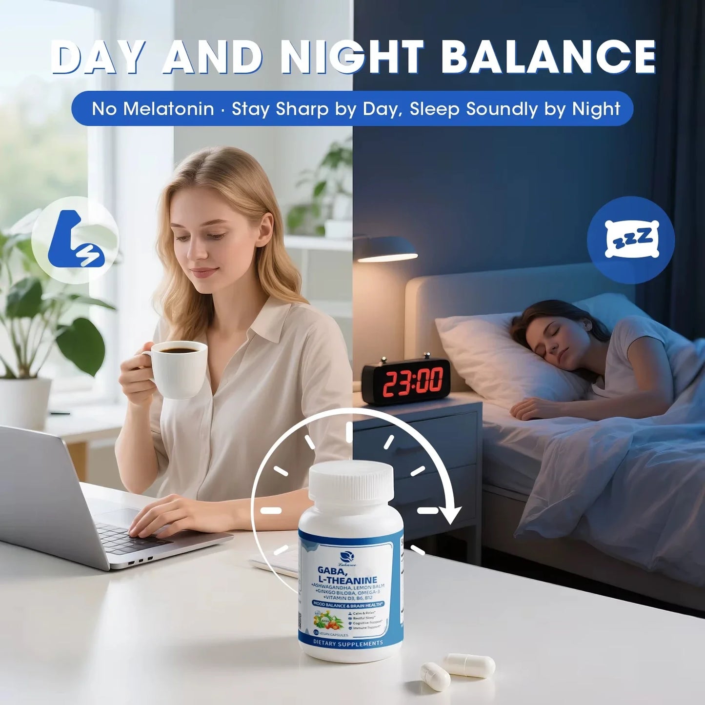 LUKAREE 10-in-1 GABA Capsules – Sleep, Mood & Focus Support