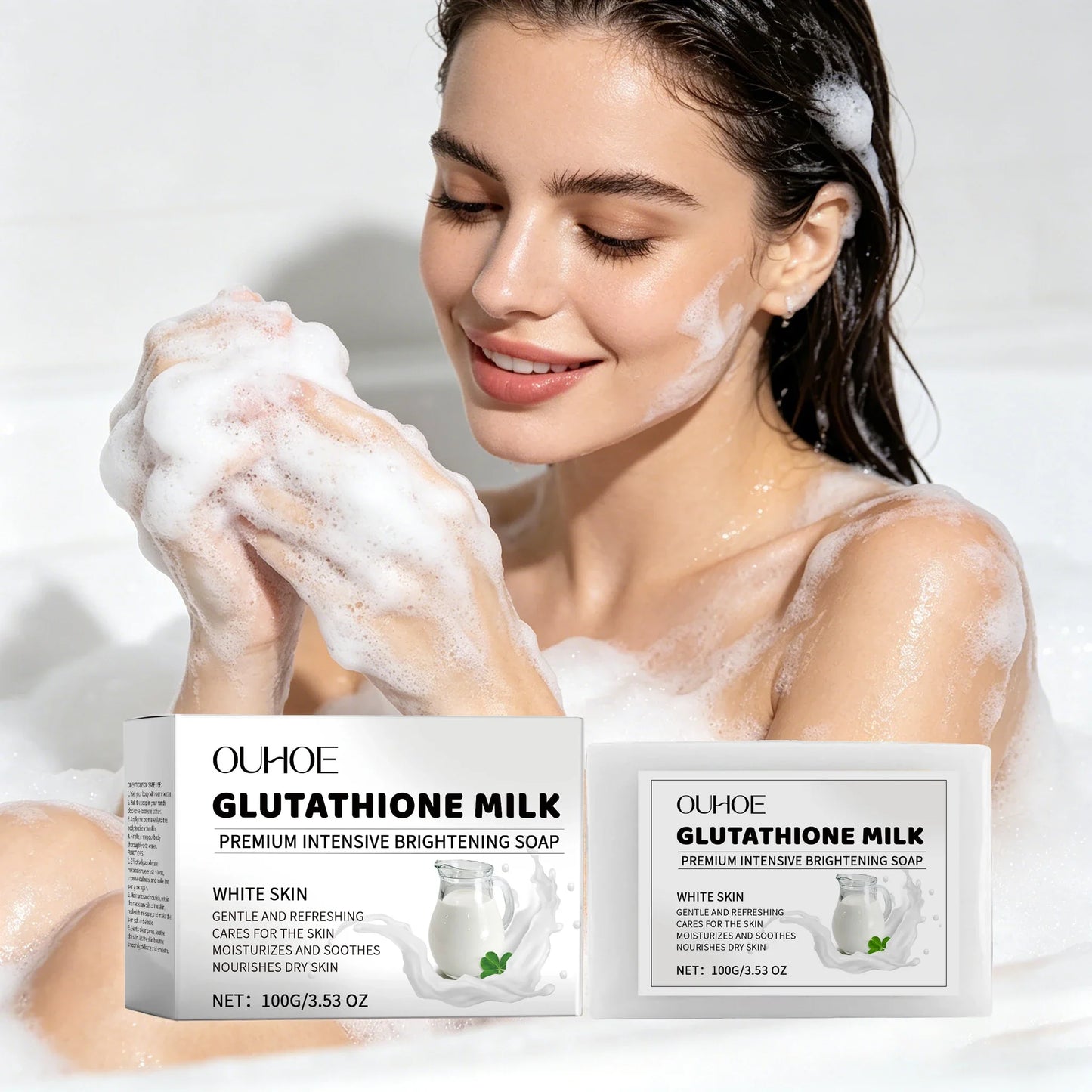 Glutathione Milk Body Soap – Moisturizing Pore Cleansing 100g