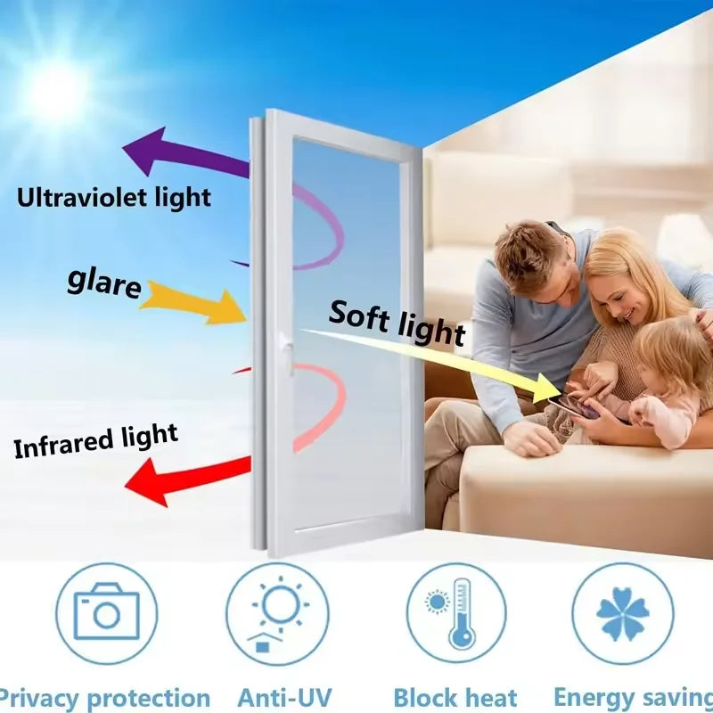 Reflective Window Film – UV & Heat Insulating Privacy Sticker