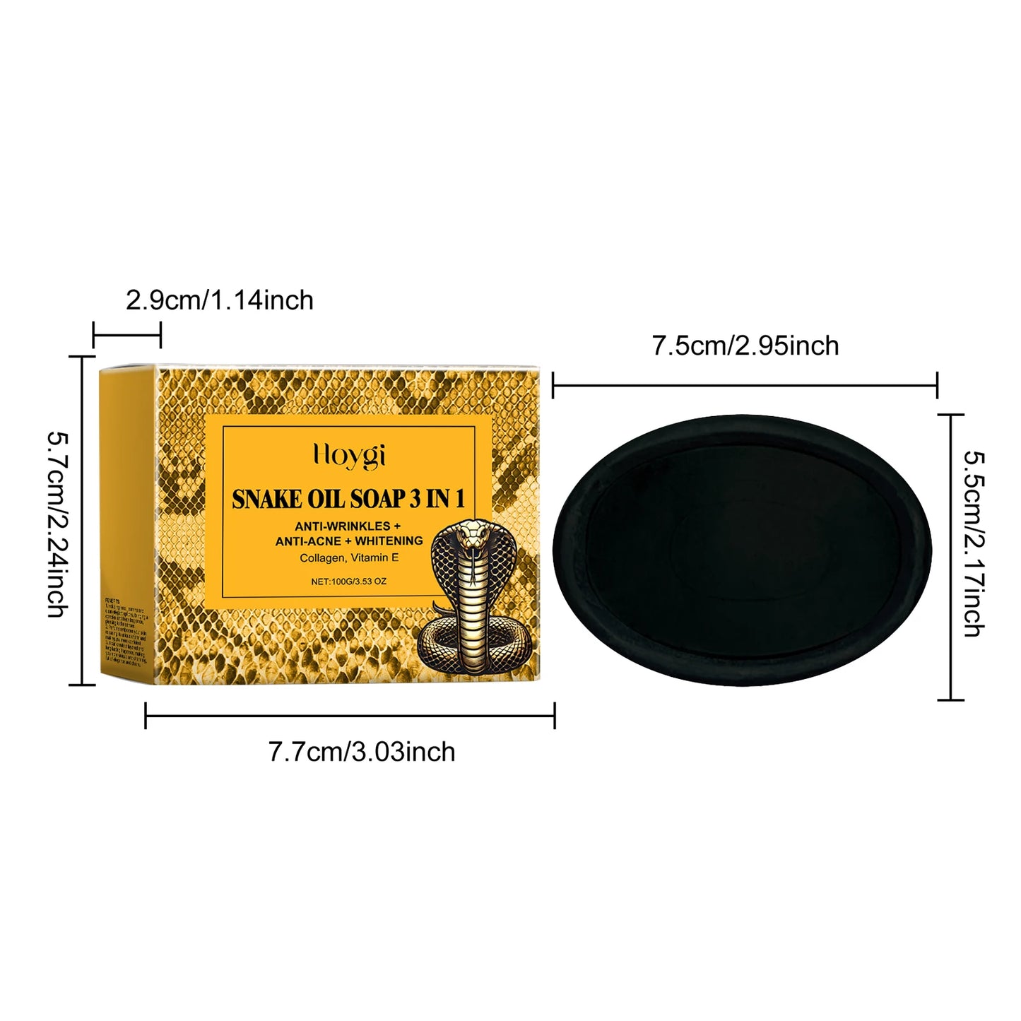 Hoygi Snake Oil Facial Cleansing Soap 100g – Oil Control & Soft Skin