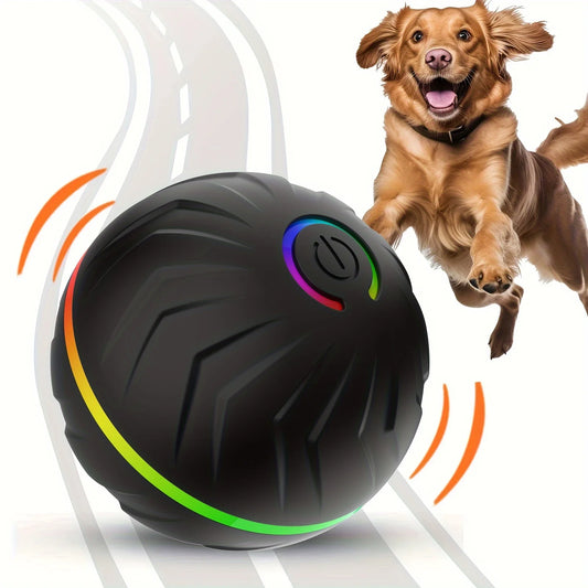 Intelligent dog toy, interactive pet toy, random rolling and jumping, colorful lights, long-lasting battery life of 4 hours, inc Peaceful Pleasures Health and Wellness