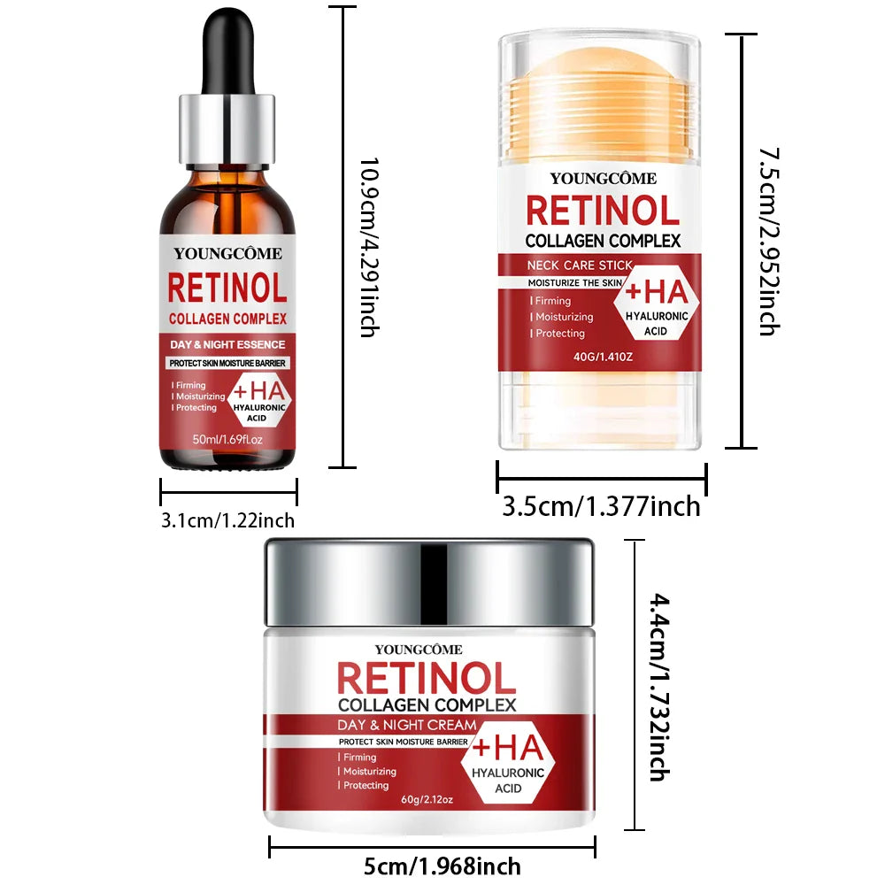 YOUNGCOME Retinol Collagen Face & Neck 3-Piece Skincare Set