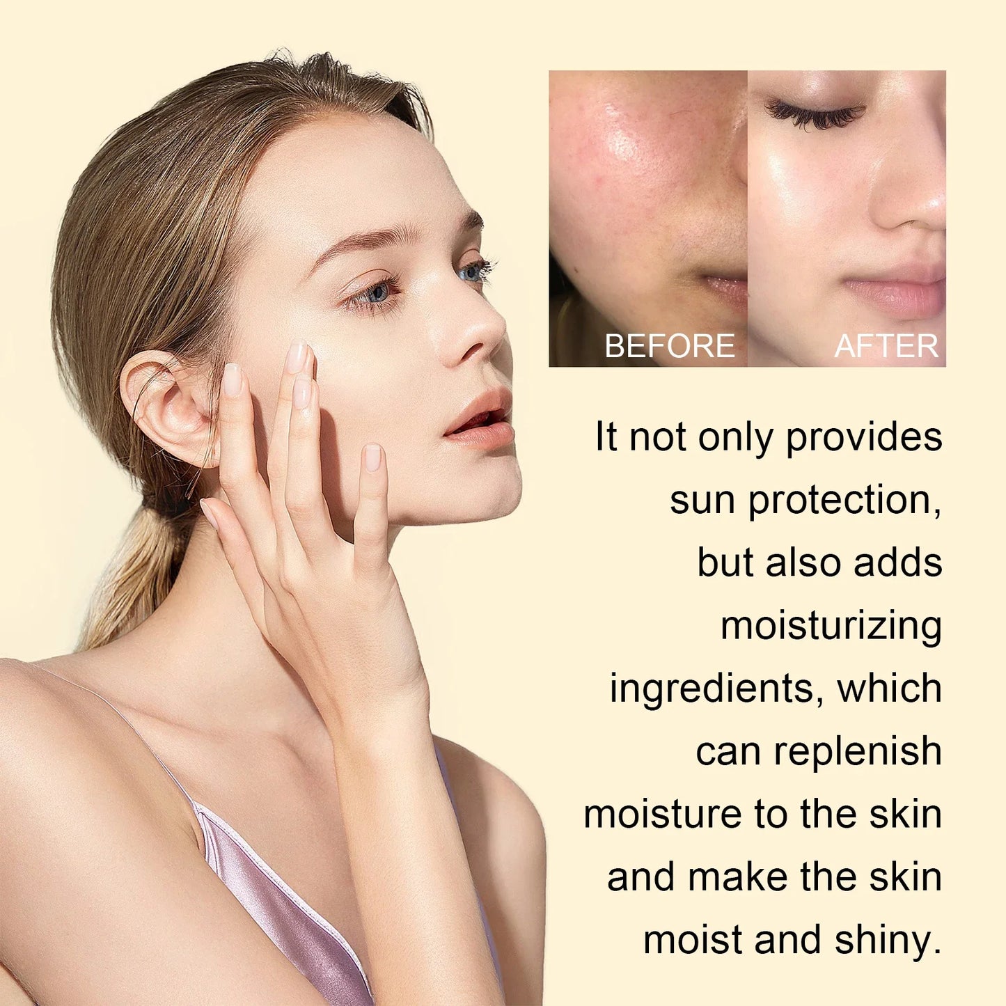 50ml Sunscreen Serum – Moisturizing, Non-Greasy SPF Facial
