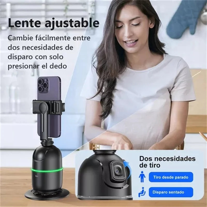 360° AI Face Tracking Gimbal Selfie Stick & Desktop Tripod Peaceful Pleasures Health and Wellness