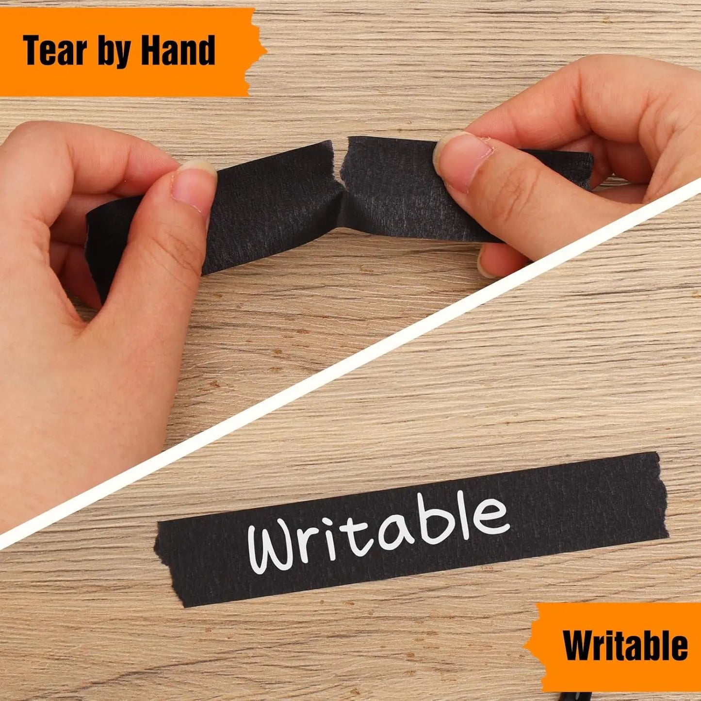 Black & White Masking Tape 2-Roll Set – Writable Painters Tape