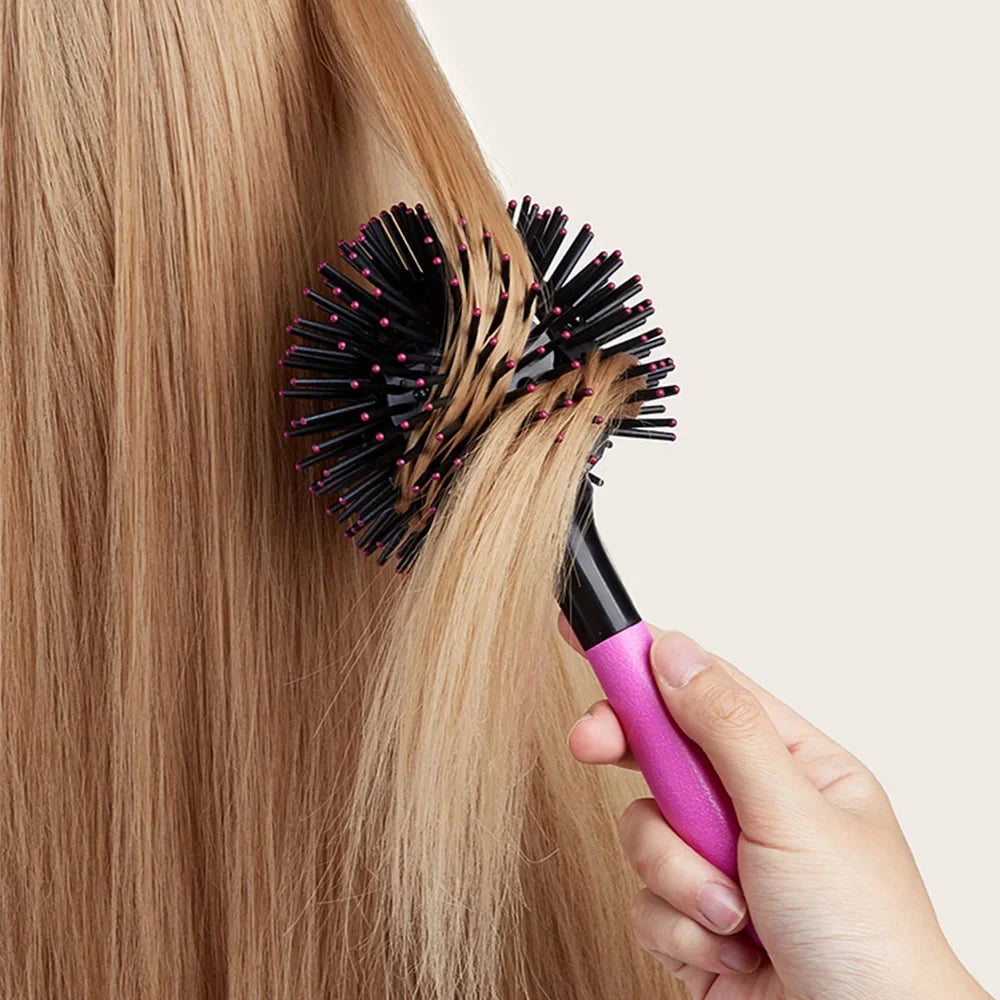 3D 360° Spherical Detangling Hair Brush – Heat Resistant Styling