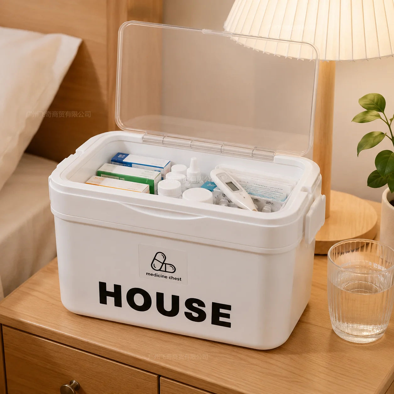 YX Large-Capacity Multi-Tier Stackable Storage Box Practical Portable Home First Aid Emergency Kit with Transparent Lid and Handles Organizer for Pills Crafts Hair Accessories Cosmetics Small Items Kitchen Bathroom Office Dor Peaceful Pleasures Health and Wellness