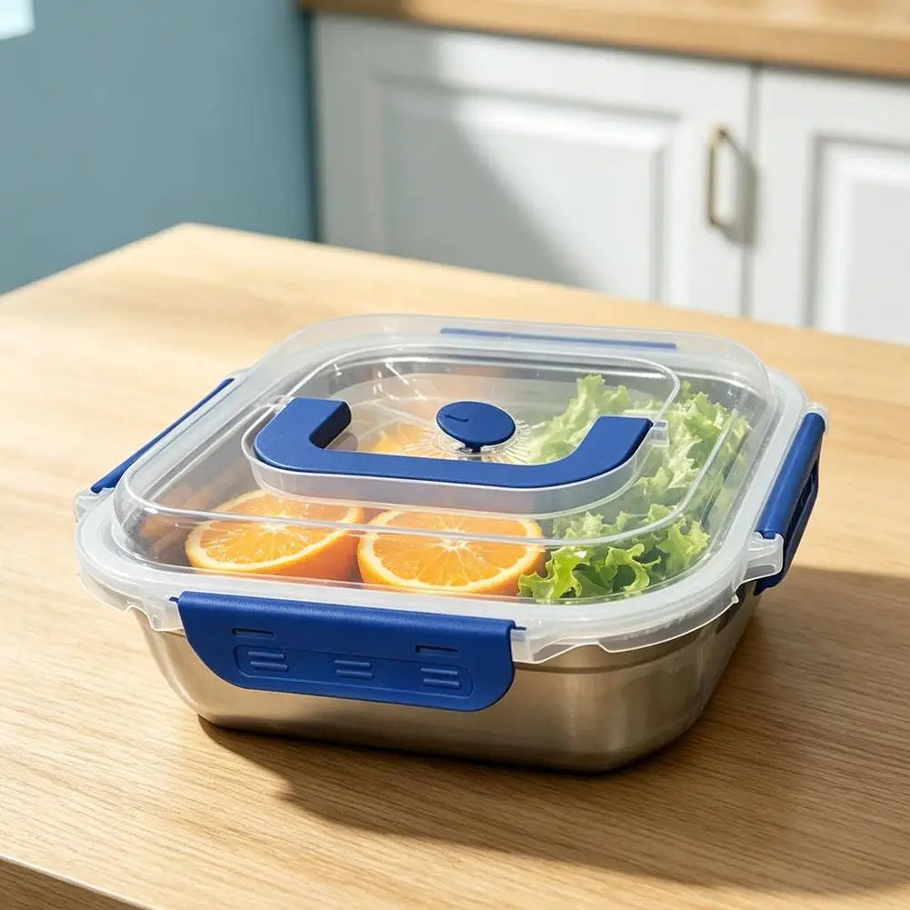 304 Stainless Steel Food Storage Container Leakproof Lunch Box Portable Camping Bento Box for Kitchen Picnic Office Peaceful Pleasures Health and Wellness