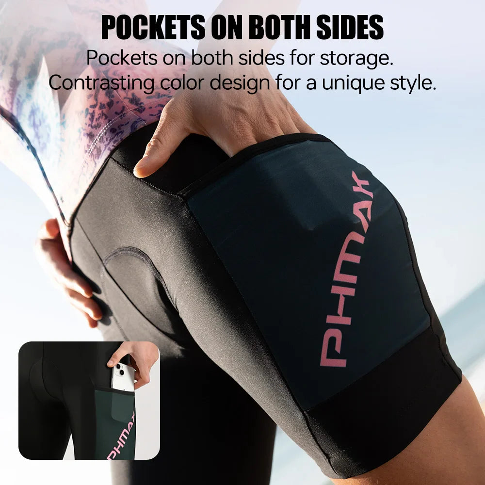 PHMAX Women's 5D Gel Padded Cycling Shorts – Quick Dry