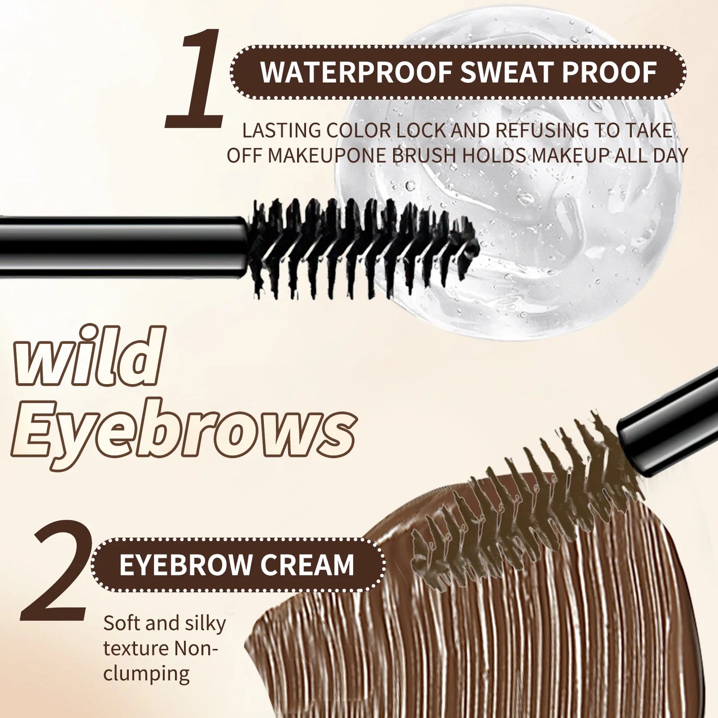 O'Cheal 2-in-1 Mascara & 3D Brow Wax | Curl, Lengthen & Define