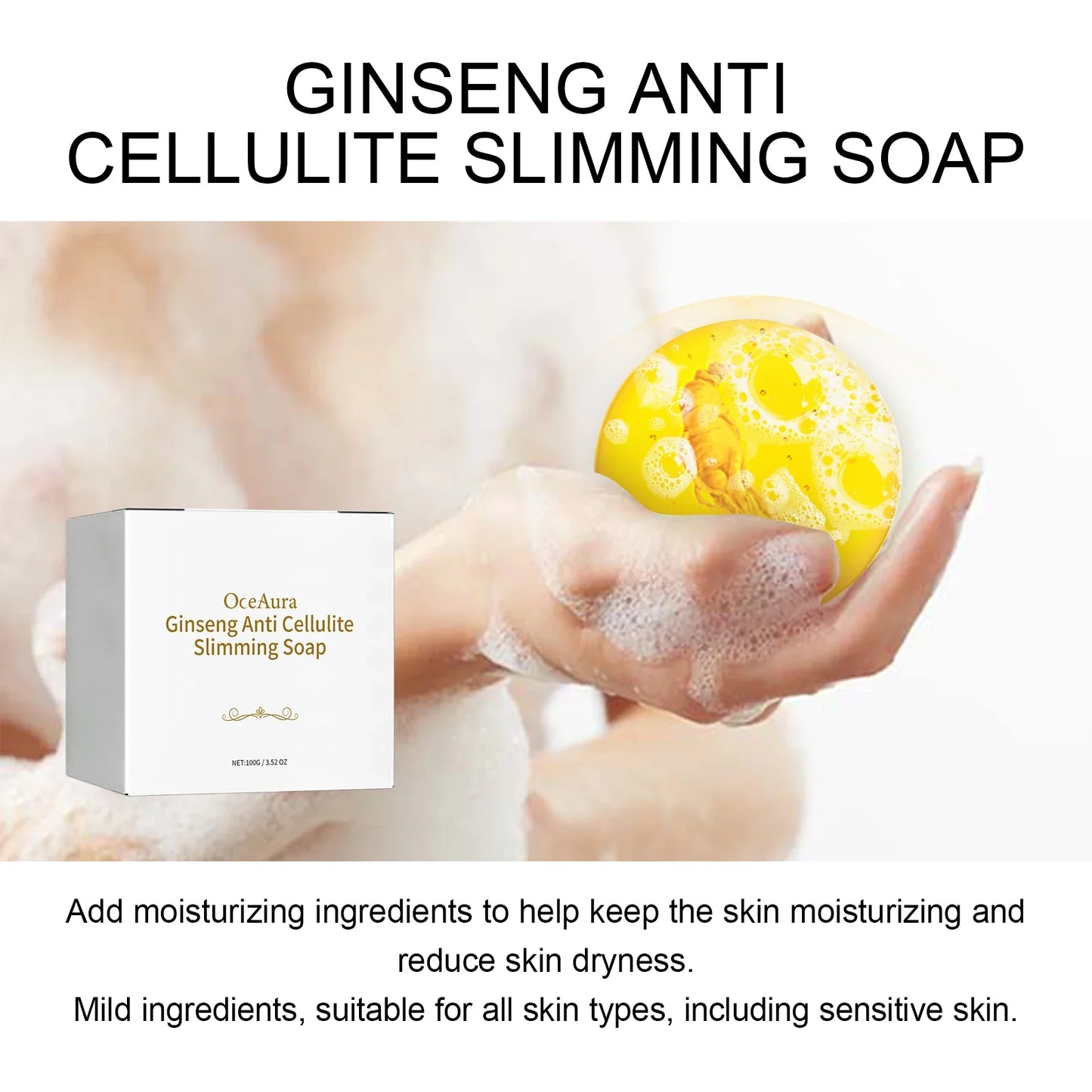 OceAura Ginseng Body Soap – Firming, Moisturizing & Slimming