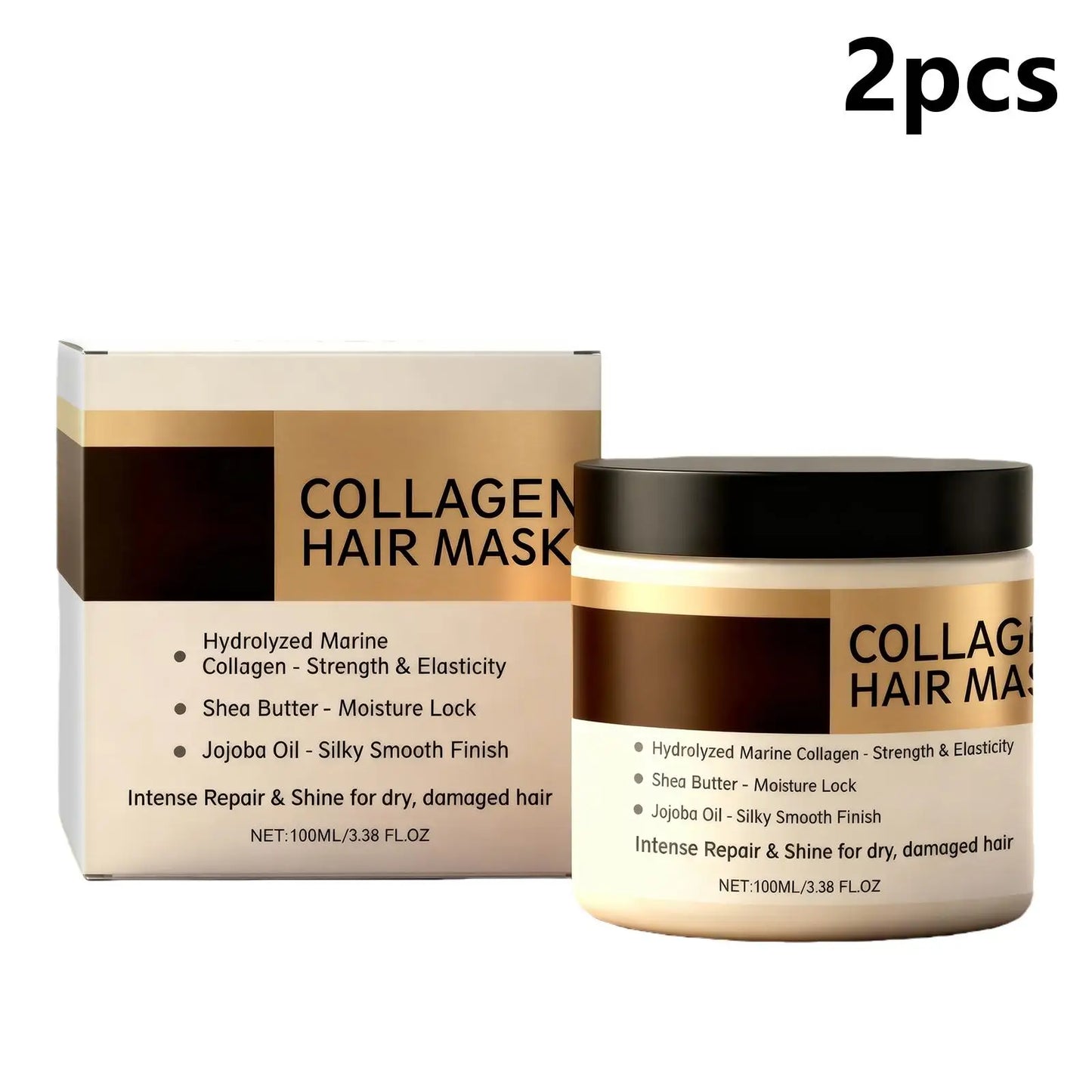 Keratin & Collagen Hair Mask – Argan Oil & Shea Butter | 100ml