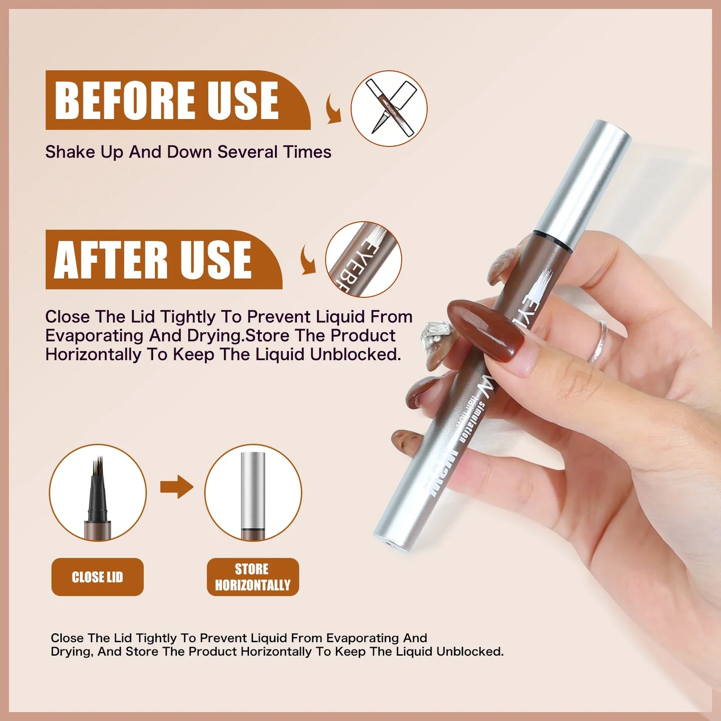 W3W Waterproof Eyebrow Pencil – Smudge-Proof Long-Lasting