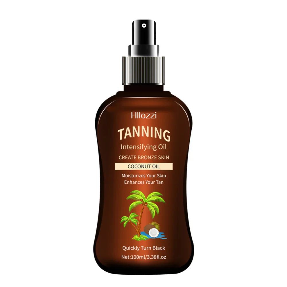 Hllozzi Coconut Tanning Oil – Sunless Self-Tanner 100ml