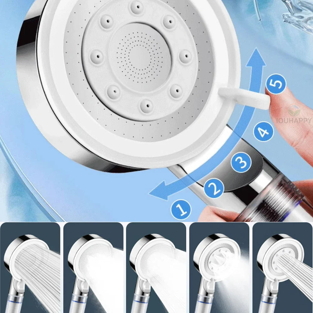 High Pressure Shower Head – 5 Jet Modes with Filter | Water Saving