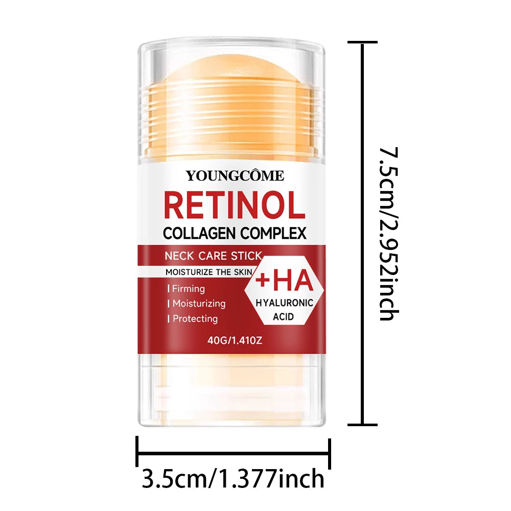 Retinol Face and Neck Treatment Bar with Firming Elasticity Improve Loose Skin Lotion Moisturizes and brightens skin products Peaceful Pleasures Health and Wellness 40g A bottle