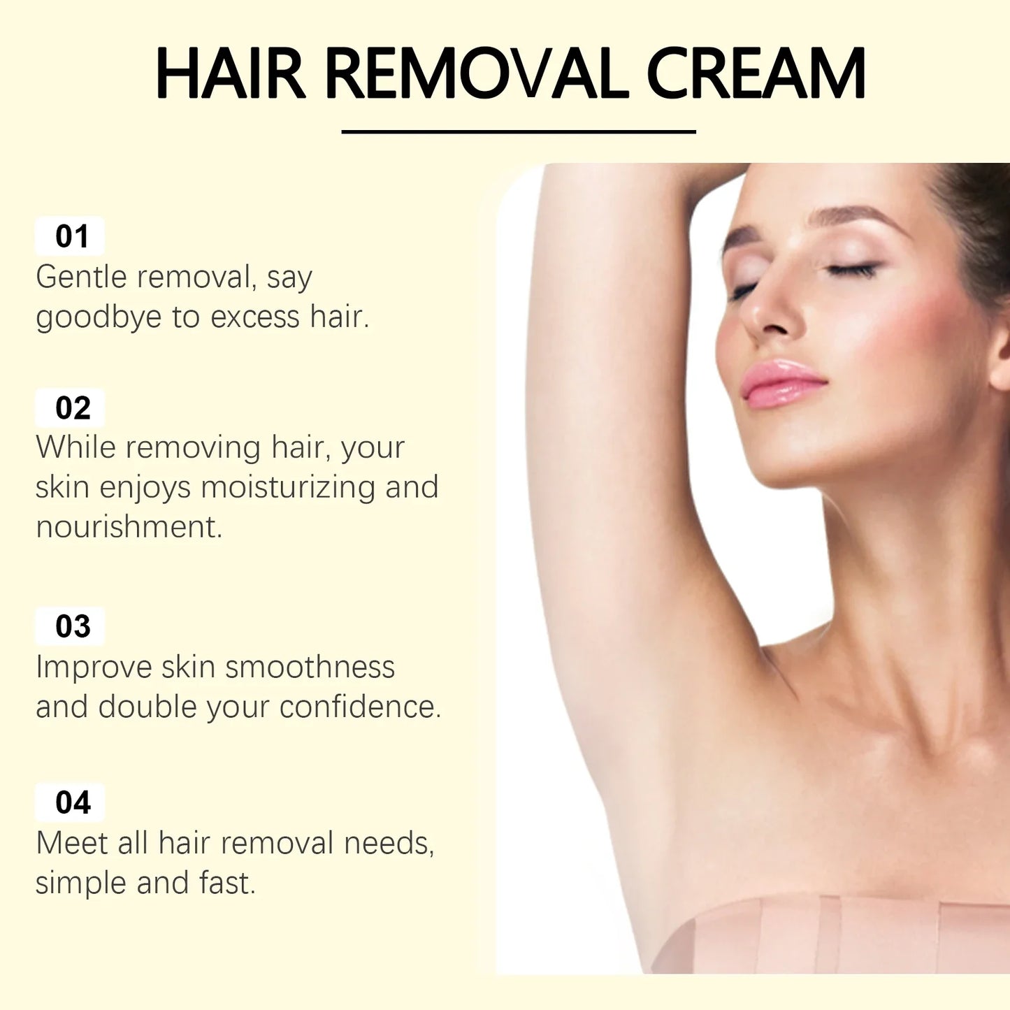 OceAura Natural Hair Removal Cream – Gentle & Moisturizing 60g