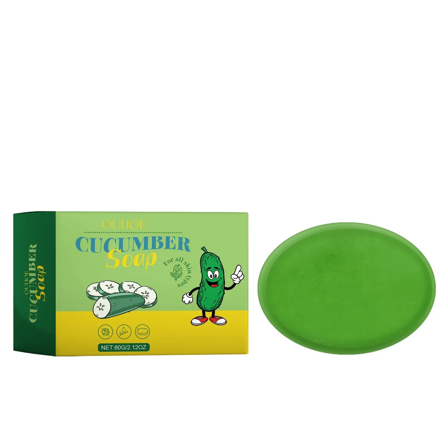 Cucumber Body Soap 60g – Oil Control, Deep Clean & Moisturizing