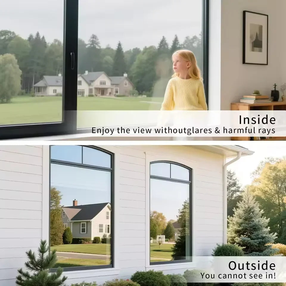 One-Way Privacy Window Film – UV & Heat Insulation | 4 Colours