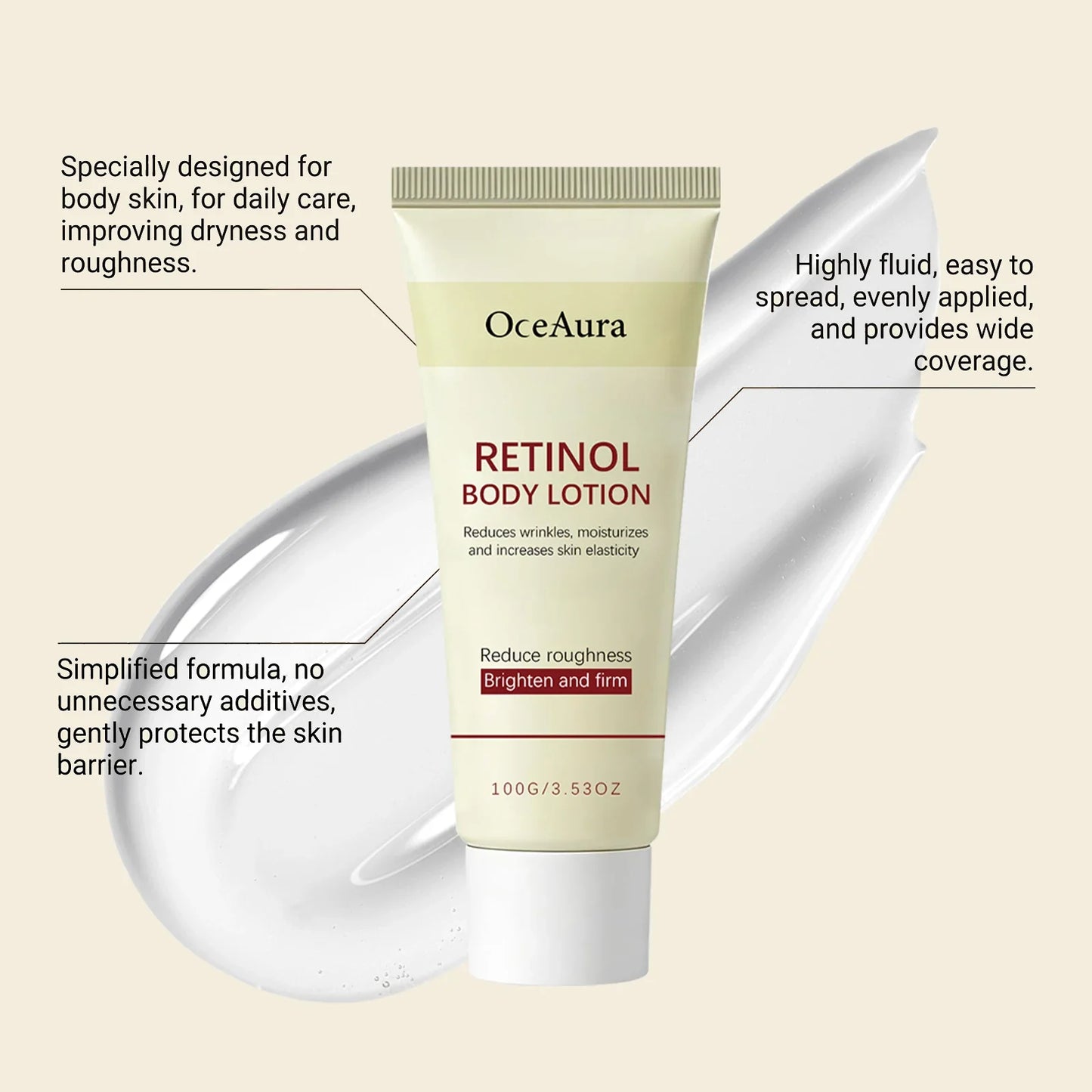 OceAura Retinol Body Lotion – Moisturizing, Firming & Glowing