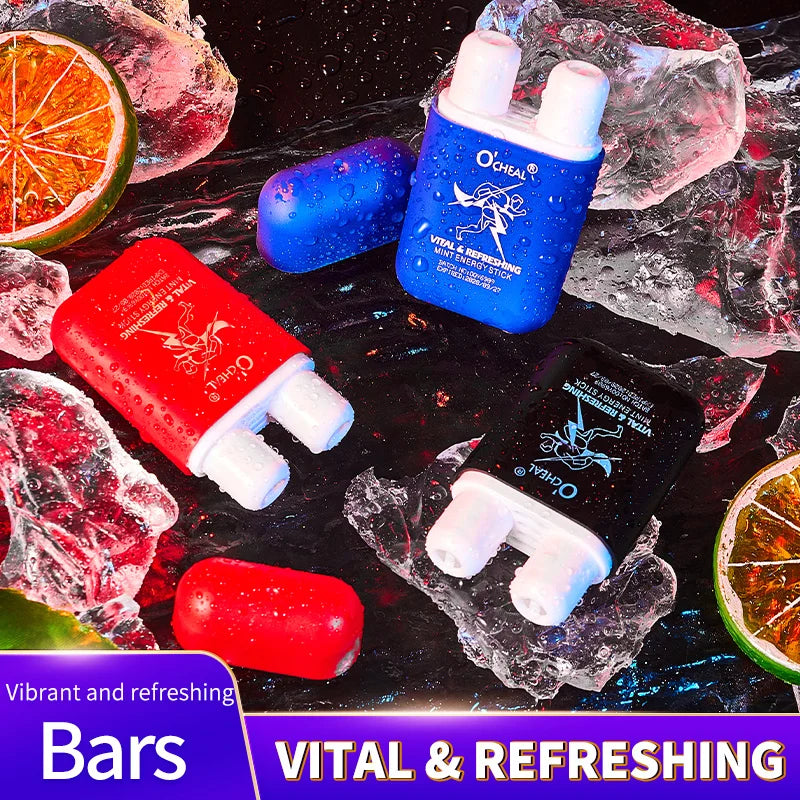 O'cheal Double Hole Cooling Mint Energizing Inhaler Stick 3-Pack