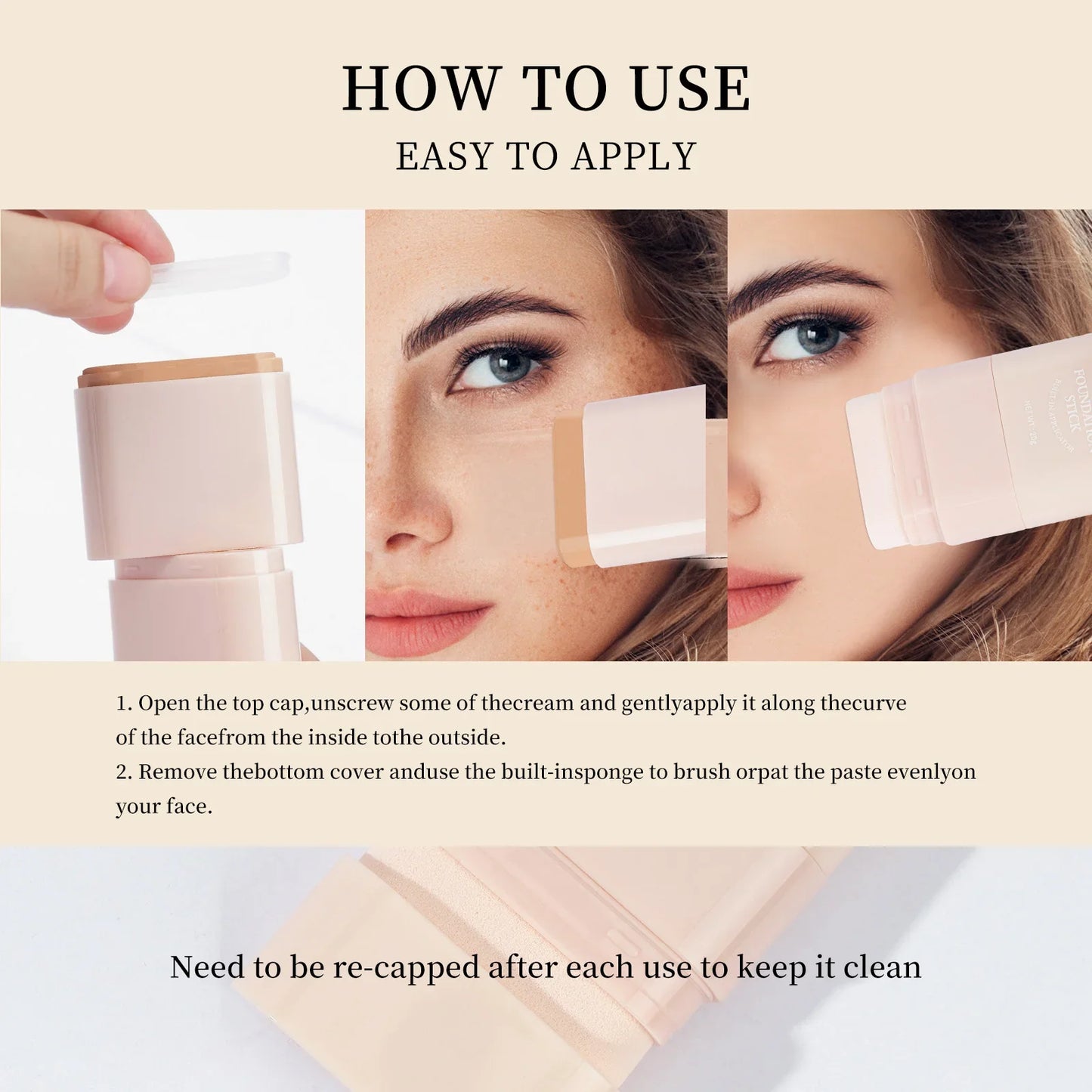 O'Cheal 2-in-1 Concealer Foundation Stick | Matte Waterproof