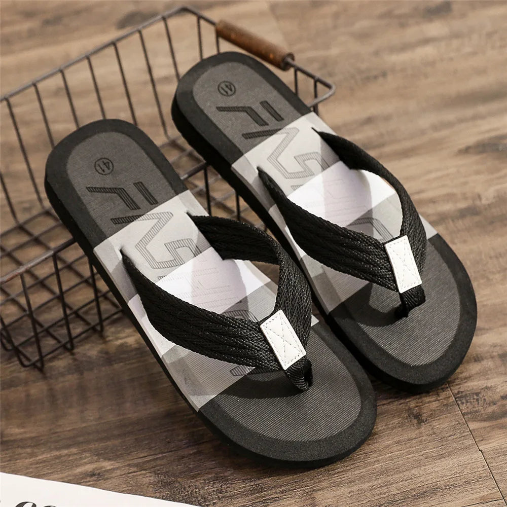 Men's Non-Slip Flip Flops Beach Sandals & House Slippers