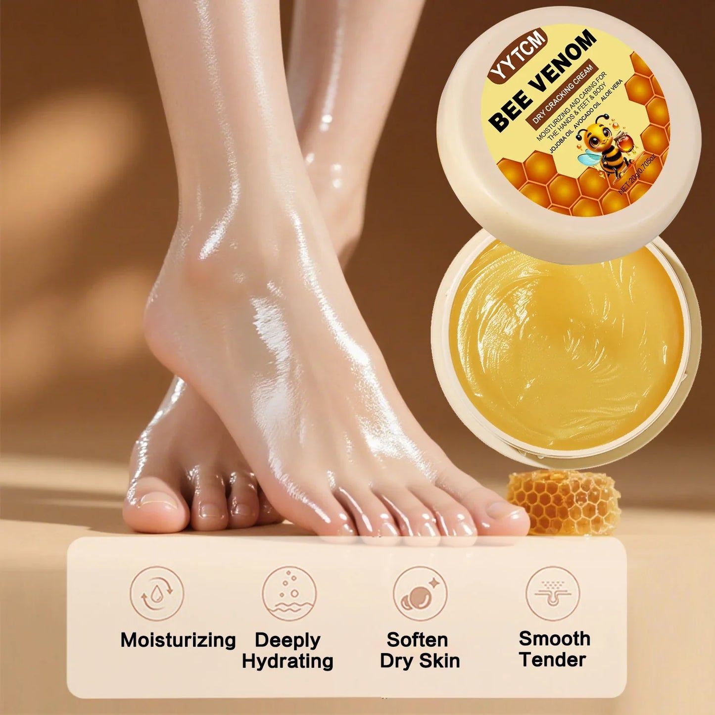 Bee Venom Foot Cream – Deep Hydrating Moisturizer 20g