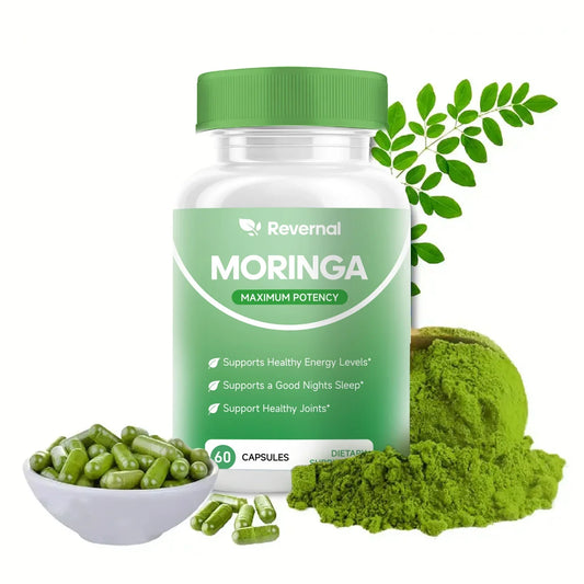 Quitmood Moringa Powder Capsules - 800mg of Pure Nutrient-Rich Moringa Powder - A Natural Green Antioxidant Superfood Peaceful Pleasures Health and Wellness