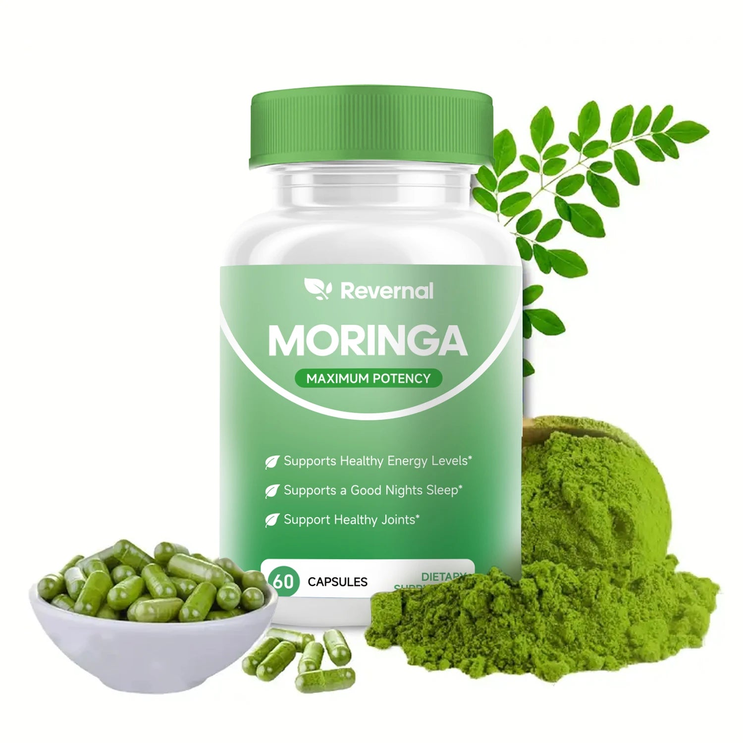 Moringa Powder Capsules 800mg – Pure Antioxidant Superfood | Energy, Immunity & Nutrition Support Peaceful Pleasures Health and Wellness