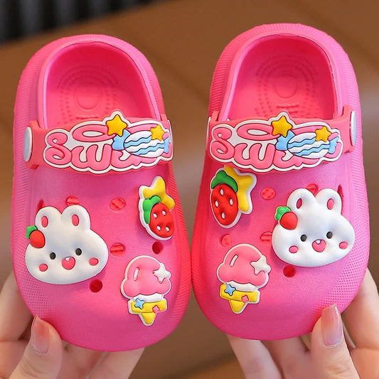 Kids Cartoon Slippers – Non-Slip Quick-Dry Sandals Boys & Girls Kids' Cartoon Slippers Peaceful Pleasures Health and Wellness D 28-29 inside18cm