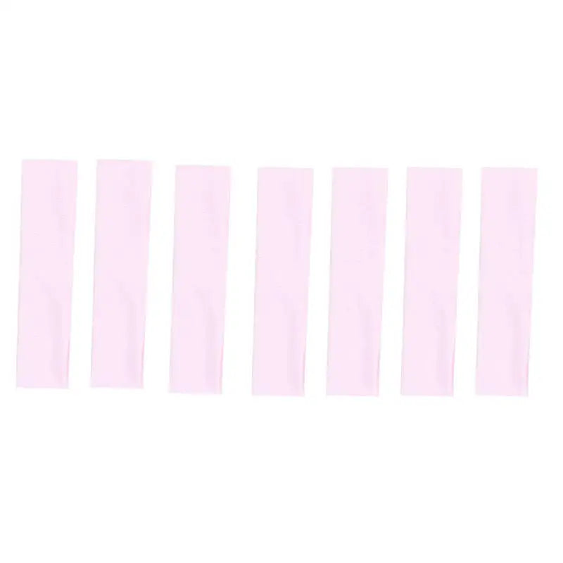 7Pcs Solid Color High Elasticity Headbands Yoga Exercise Headband Hair Accessories Sweat Absorbing Wide Edge Headband Peaceful Pleasures Health and Wellness 7pcs light pink