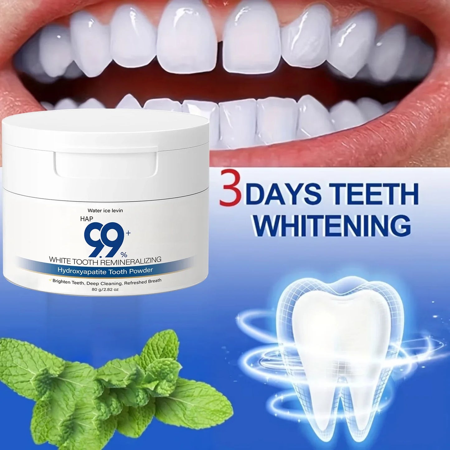99% Hydroxyapatite Tooth Powder – Remineralizing & Whitening