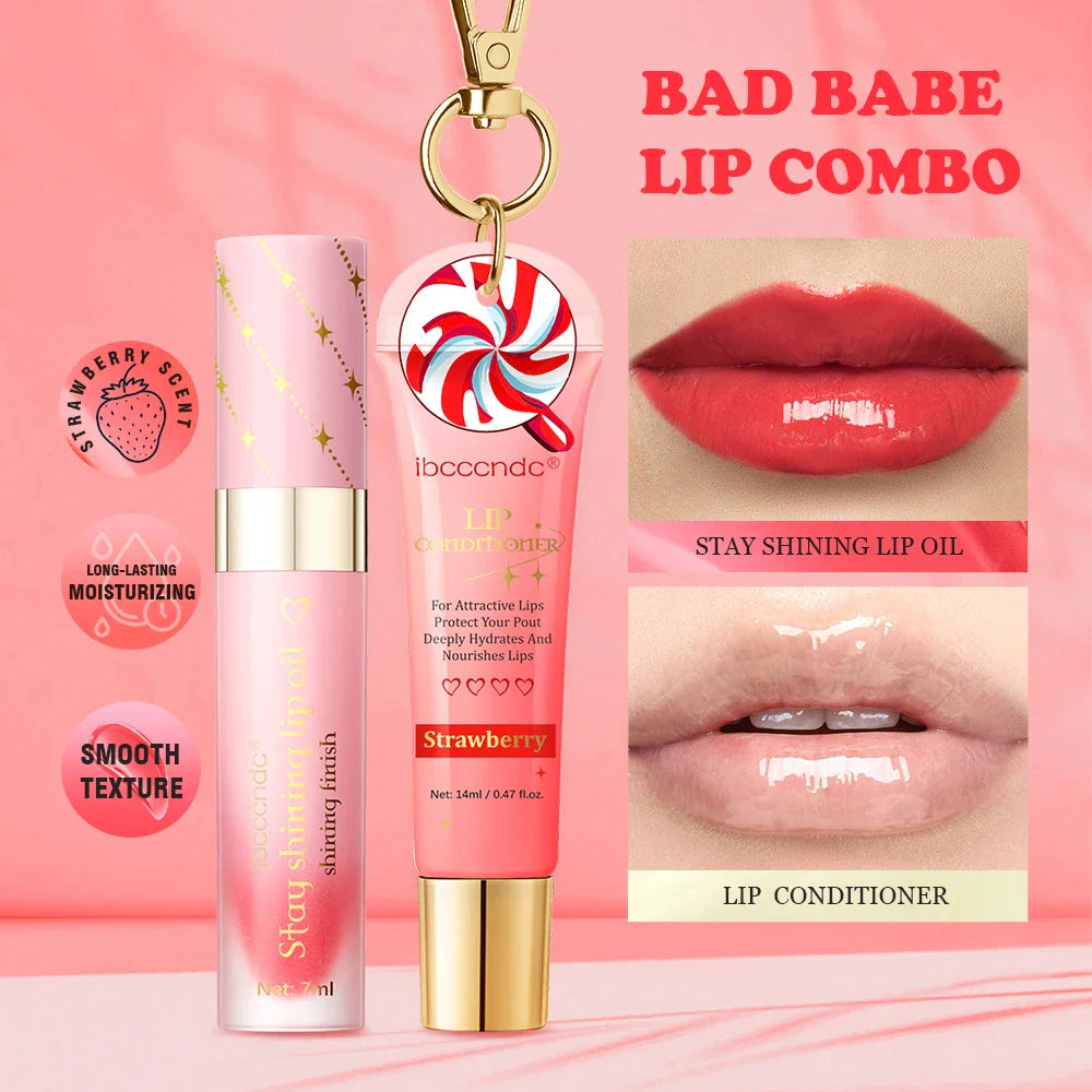ibcccndc Tinted Lip Oil & Conditioner Combo | Glossy Plumper