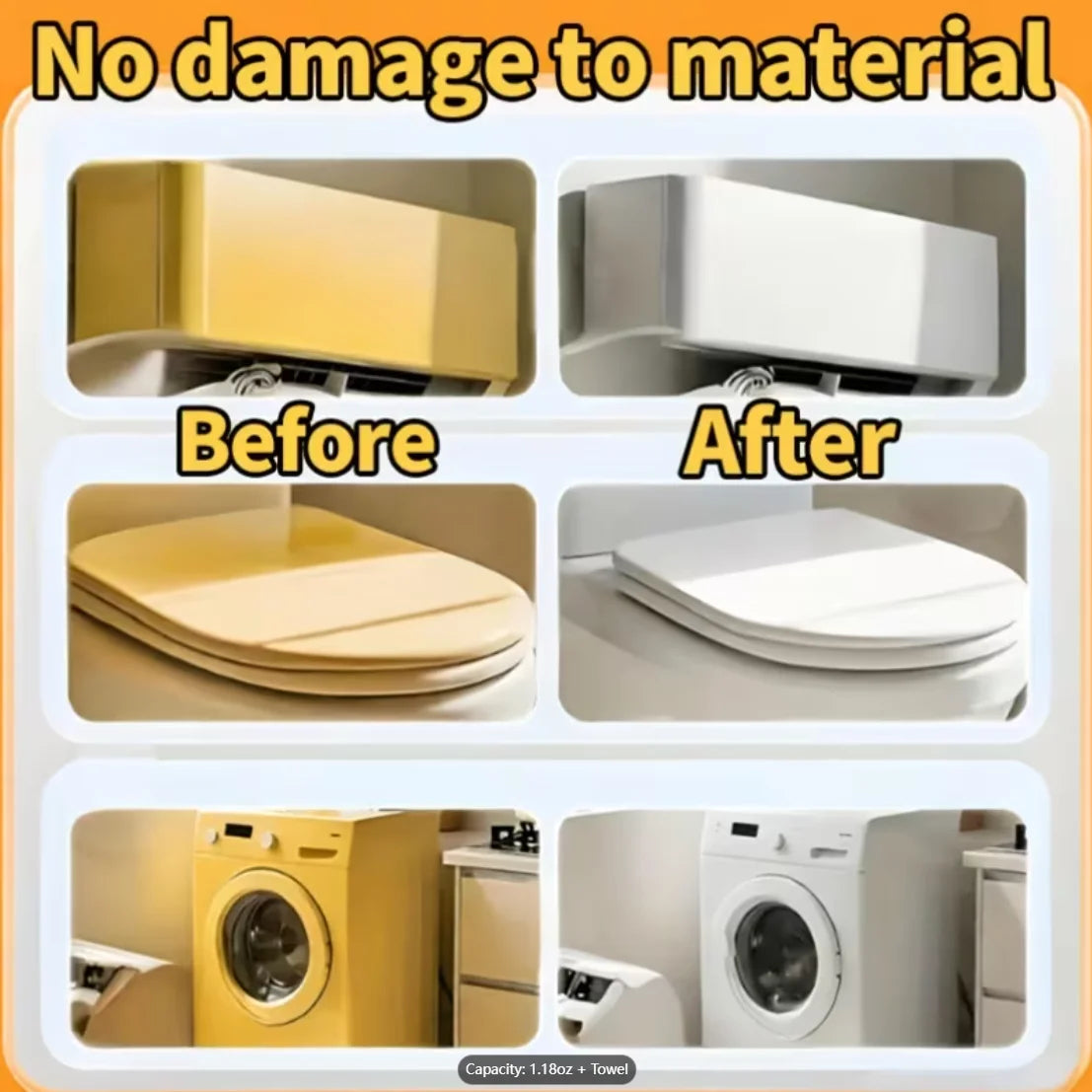 Plastic Yellowing Remover Spray – AC, Car & Appliance Restorer