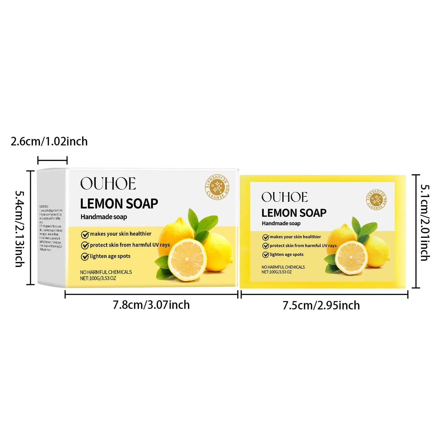 100g Lemon Bath Soap – Oil Control, Moisturizing & Smoothing